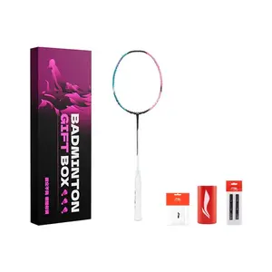 LiNing Halberd 8000 бадминтонная ракетка Full Carbon, тип Control, универсальная, для защиты, профессиональная, унисекс, одиночная Li-Ning, зеленый розовый+dragon pattern box