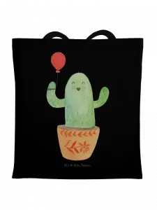 Сумка для переноски Mr & Mrs Panda Kaktus Luftballon ohne Spruch, черный