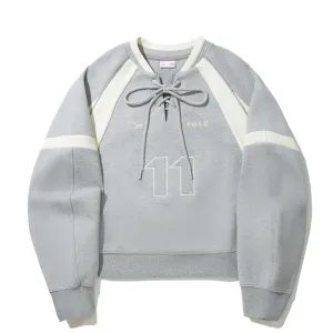 LiNing Свитшот Women's Heather Gray Shark Skin Gray/Mother Of Pearl White