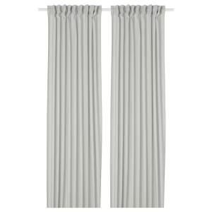 Шторы Ikea Silverlonn Woven, 2 штуки, 145x250 см, светло-серый