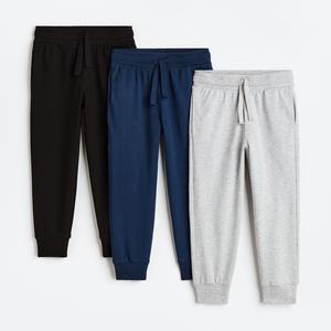 3 шт. джоггеры H&M, темно-синий/светло-серый