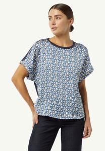 Футболка с принтом GEMUSTERTES comma, темно-синий