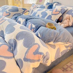 Disney Пододеяльник 150х200 см, зимний, утолщенный, из молочного велюра Aixin Tu, двойная теплота