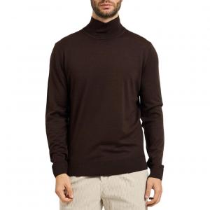 Свитер мужской Coffee Stand Collar Moderate HUGO BOSS, коричневый