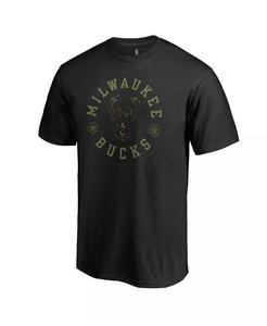 Мужская черная футболка Milwaukee Bucks Liberty Fanatics