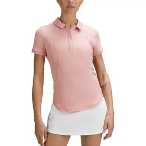 Женская поло-рубашка с воротником-стойкой (Puff Powder/Puff Polo Collar Moderate) Lululemon, cream puff powder/ppuf
