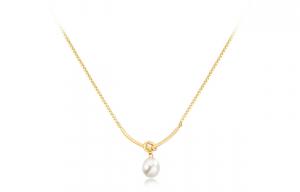 Женское ожерелье WANLIACC, Smile Pearl Necklace[Gold]