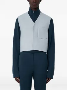Жилет с накладными карманами и V-образным вырезом Rier, серый