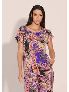 MADELEINE Рубашка-блузка с уникальным принтом в ультрафиолетовом/многоцветном исполнении