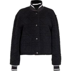 Пальто с бархатистой текстурой FW24 Women's DIOR, черный