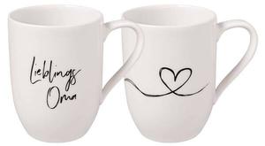 Кофейная кружка Villeroy & Boch Oma Statement 2 шт, 8x12x8 см, белый