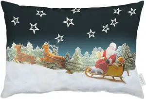 АПЕЛЬТ декоративная подушка "4686", чехол с наполнителем, 1 шт APELT 35х50 см, синий