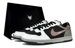 Большой горящий товар, Shimmery Cat, подарок, противоскользящий, устойчивый к истиранию, дышащий низкий верх Nike, multi-layer серый-exclusive shopping bag