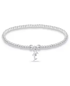 Браслет с подвеской в виде дельфина из бисера, посеребренный Macy'S, silver