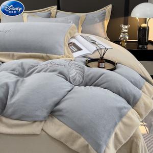 Disney Комплект постельного белья 1,8м, 4 предмета, пододеяльник 200x230 см, простыня, цвет Galaxy Gray, гипоаллергенный, согревающий