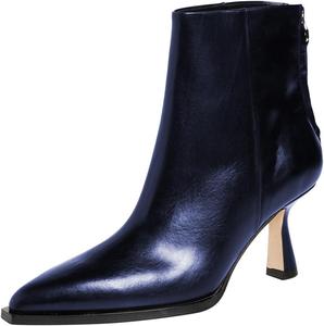 Женские ботильоны FSJ с заостренным носком и невысоким каблуком типа «kitten», из искусственной кожи, с молнией сзади, классические короткие ботинки, базовая офисная обувь, размеры 4-16 US, Blue