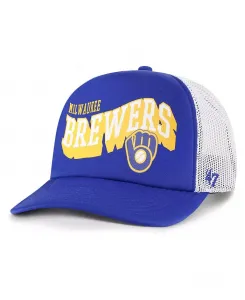 Мужская бейсболка-кепка Royal Milwaukee Brewers Meander Foam Trucker Snapback '47 Brand