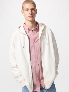 Толстовка Uniqlo Sweat Full-Zip, 01 кремовый