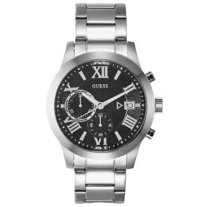 Часы наручные Guess с хронографом, серебристый