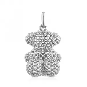 Подвеска Tous Bold Bear 22 mm Medium Texturized Bear, серебро