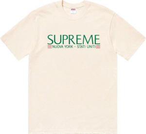 Футболка Supreme Nuova York Tee 'Natural', кремовый