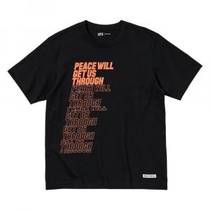 Футболка Uniqlo UT Peace For All (Shingo Kunieda), черный