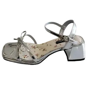 TAFN Женские сандалии на одной застежке Silver