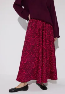 Длинная юбка с узором Touché Privé, Fuchsia