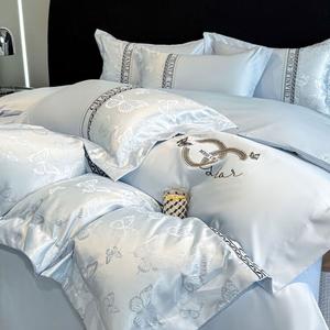 LUOLAI HOME Комплект постельного белья 2.0 м: пододеяльник 220×240 см, простыня, цвет небесно-голубой