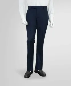Классические брюки из полиэстера и хлопкового поплина с однотонной передней частью Brooks Brothers, цвет Navy