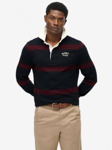 Футболка-регби из хлопка свободного кроя Superdry, Eclipse Navy/Port