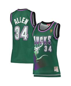 Женская майка Рэй Аллен Грин Милуоки Бакс 1996-97 гг. Hardwood Classics Swingman Mitchell & Ness, зеленый