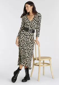 Платье миди Laura Scott с рукавами 3/4 и модным узором, розовый