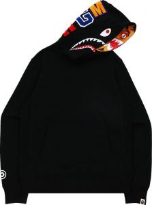 Худи BAPE Shark x Tiger Pullover Hoodie Black, черный