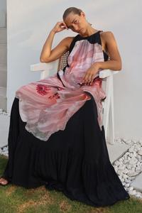 Платье макси с вырезом через шею Religion, розовый