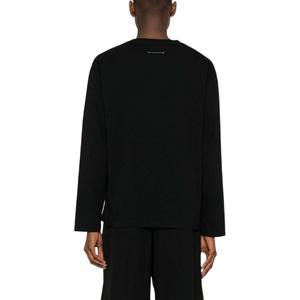 Футболка из хлопка с цифровым мотивом Mm6 Maison Margiela, черный
