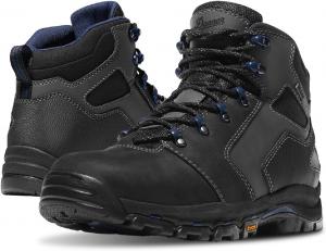 Ботинки Danner Vicious с композитным носком 4,5 для мужчин - из кожи полного зерна с дышащей подкладкой Gore-Tex, системой быстрого шнурования и подошвой с нескользящей пяткой, черный/синий