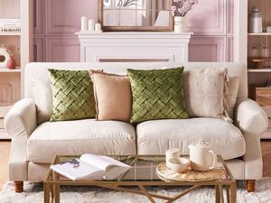 Декоративные подушки набор из 2-х штук Beliani, оливково-зеленый