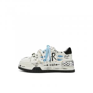 Низкие кеды для скейтбординга женские HR, бежевый/черный