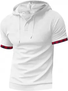 Мужская поло с капюшоном и V-образным вырезом MBDWWLC