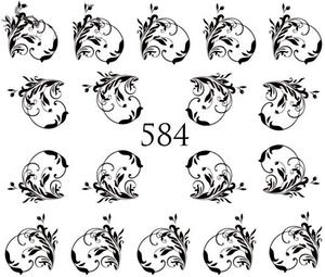 Водные наклейки для ногтей - №584, Raisin