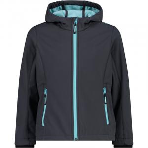 Функциональная куртка с капюшоном, софтшелловая куртка Cmp, цвет titanio-acqua 06um