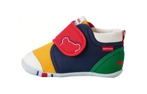 Кроссовки Miki House из хлопка с цветными блоками, красный/зеленый