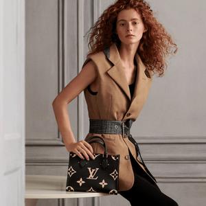 Сумка Louis Vuitton Onthego PM, черный/бежевый