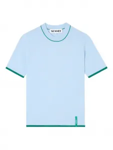 Вязаный топ с короткими рукавами Sunnei, синий