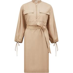 Moncler SS25 платье с длинными рукавами женское бежевое