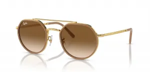 Солнцезащитные очки Ray-Ban унисекс Rb3765 круглой формы, Gold/Clear Gradient Brown