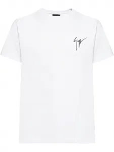 Футболка с вышитым логотипом Giuseppe Zanotti, белый