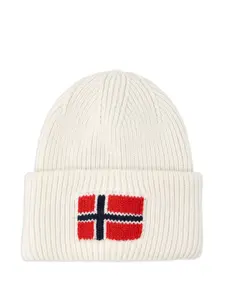 Шапка-бини с вышивкой в виде флага Норвегии Napapijri, белый