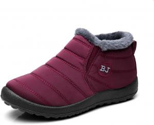Снегоступы для женщин, женские зимние ботинки, водонепроницаемые, с противоскользящей подошвой, с меховой подкладкой, средние кроссовки, теплые зимние уличные сапожки, обувь для босых ног, удобная для ходьбы, легкая, дышащая, мода 2025 Generic, D-Red